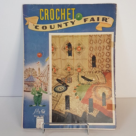 Vintage 1950s Lily Design Book Crochet County Fair Crochet Pattern Book Doily - Picture 3 of 12